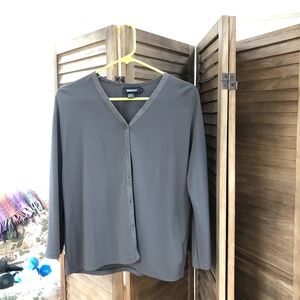 DKNY earth tone vintage blouse